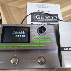 Mooer GE 200 Guitar Amp Modeler & Multi Effects; Built-in Looper & Drum Machine