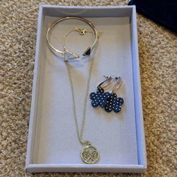 New Jewelry Set (Bracelet, Necklace, Earrings) - Never Worn