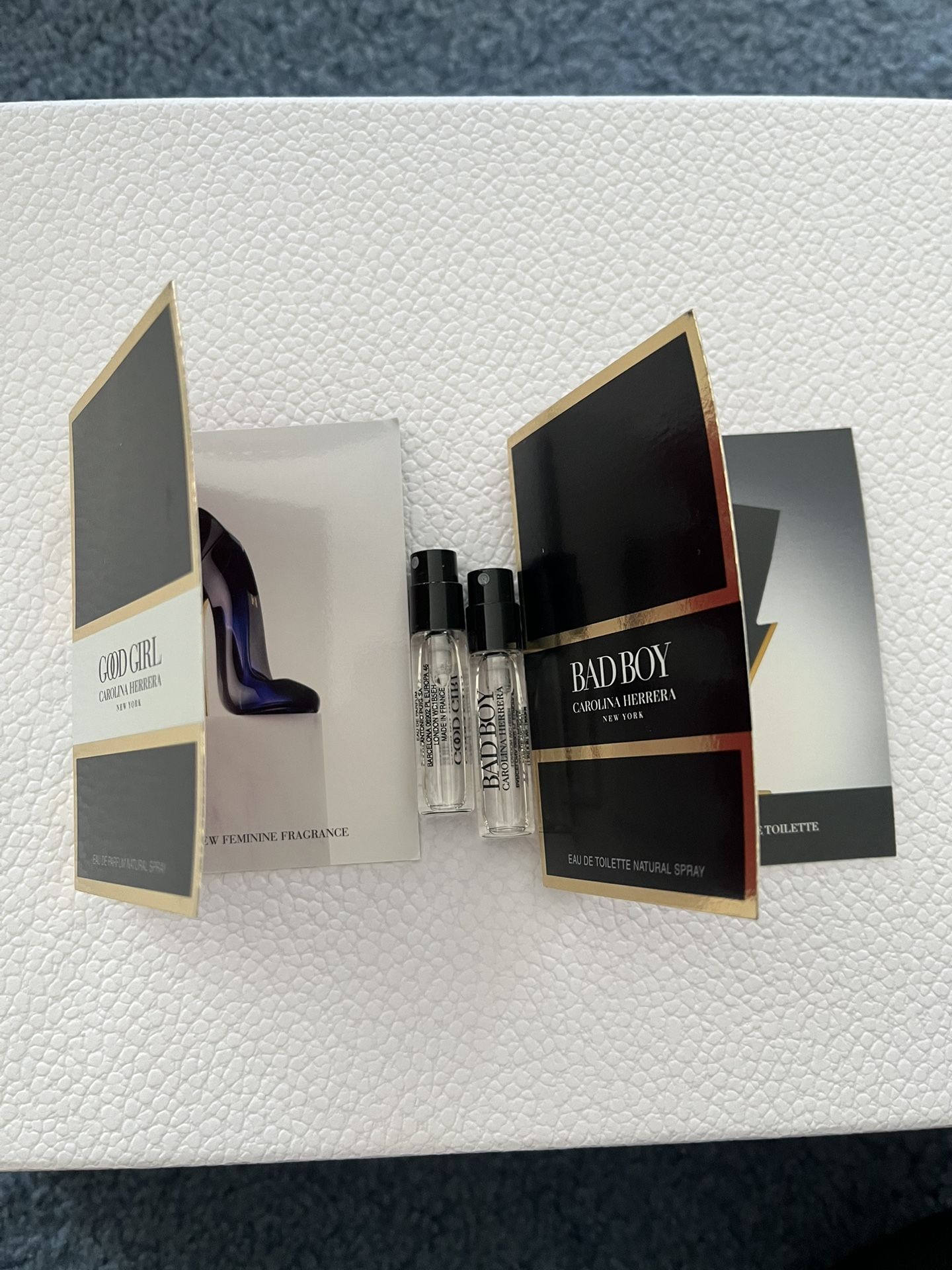 2 Carolina Herrera Good Girl/Bad Boy perfume Spray Vial 1.5mL / 0.05oz