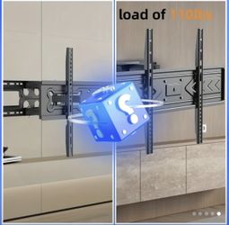 Universal Full Motion Six-Arm TV Wall Bracket - Heavy Duty Arms, 32-75inch, 110lbs 