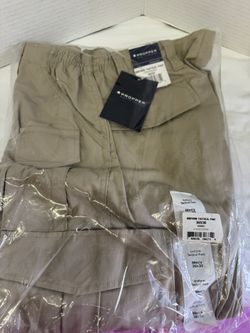 Men’s Uniform Tactical Work Cargo Pants Relaxed Fit Khaki Outdoor Hiking NWT