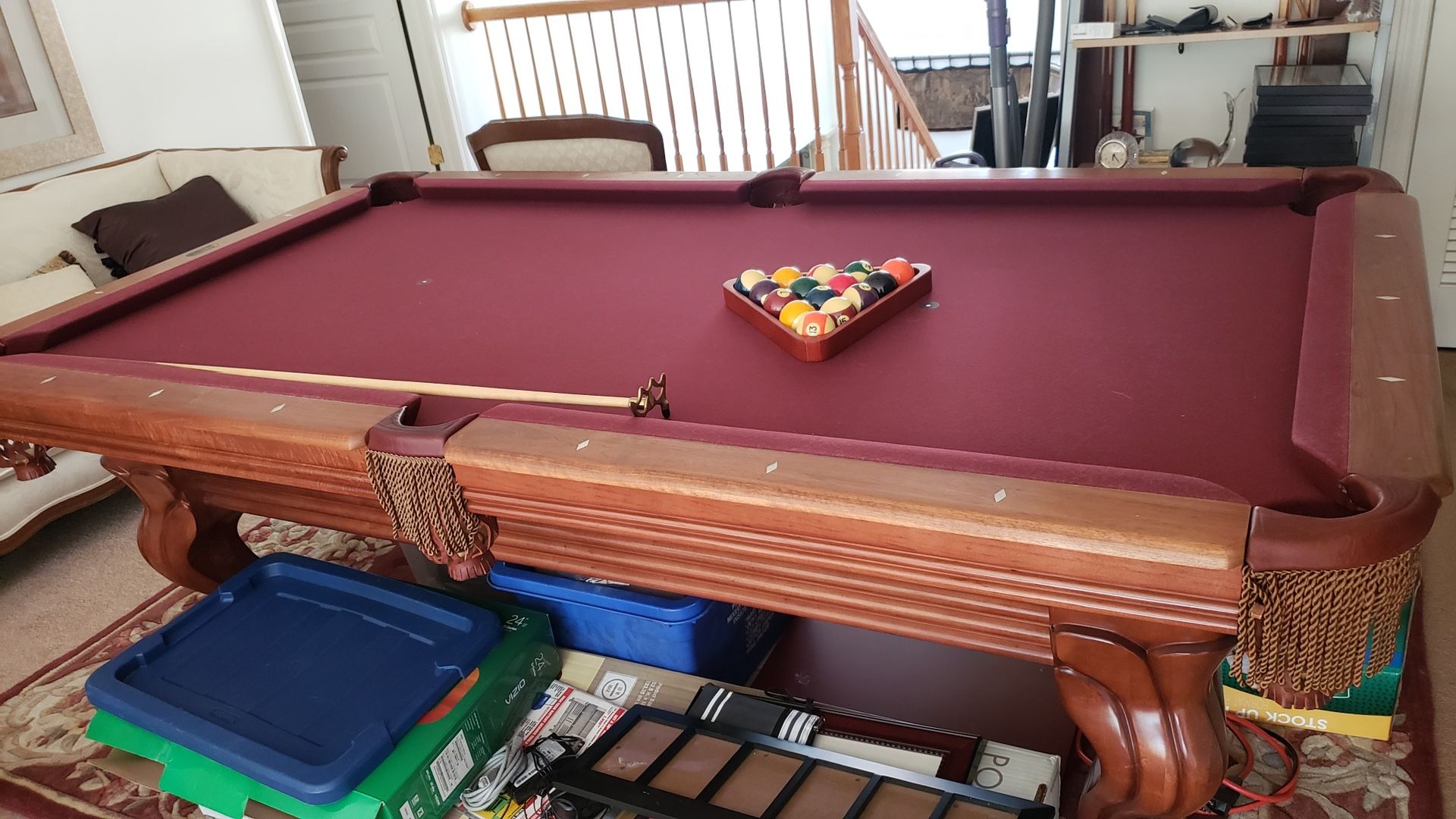 Beautiful Vintage Custom Made Pool Table