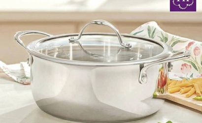Princess House Cacerola De 4 qt. De Acero Inoxidable
