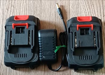 (2) 21 Volt 1500 mAh Rechargeable Batteries And Wall Charger Compatible with Power Tools