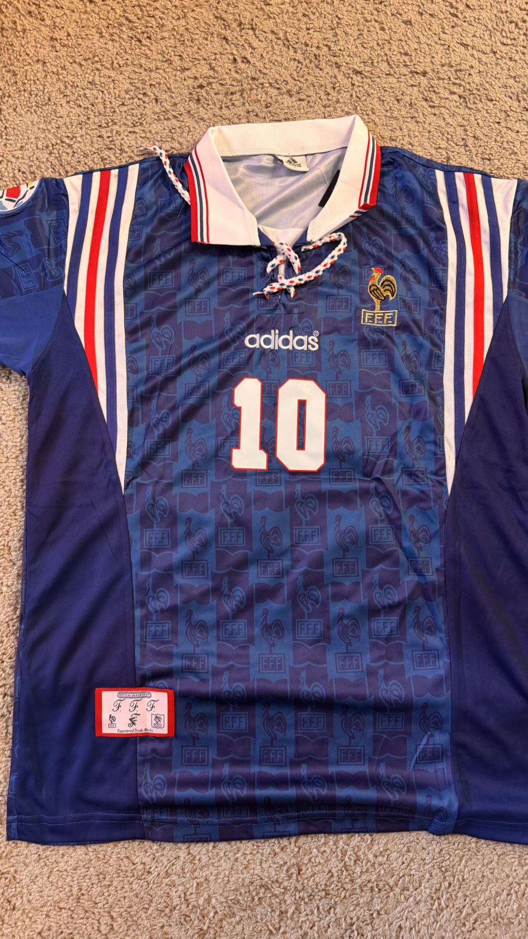 France 1998 Vintage Zidane Soccer Jersey