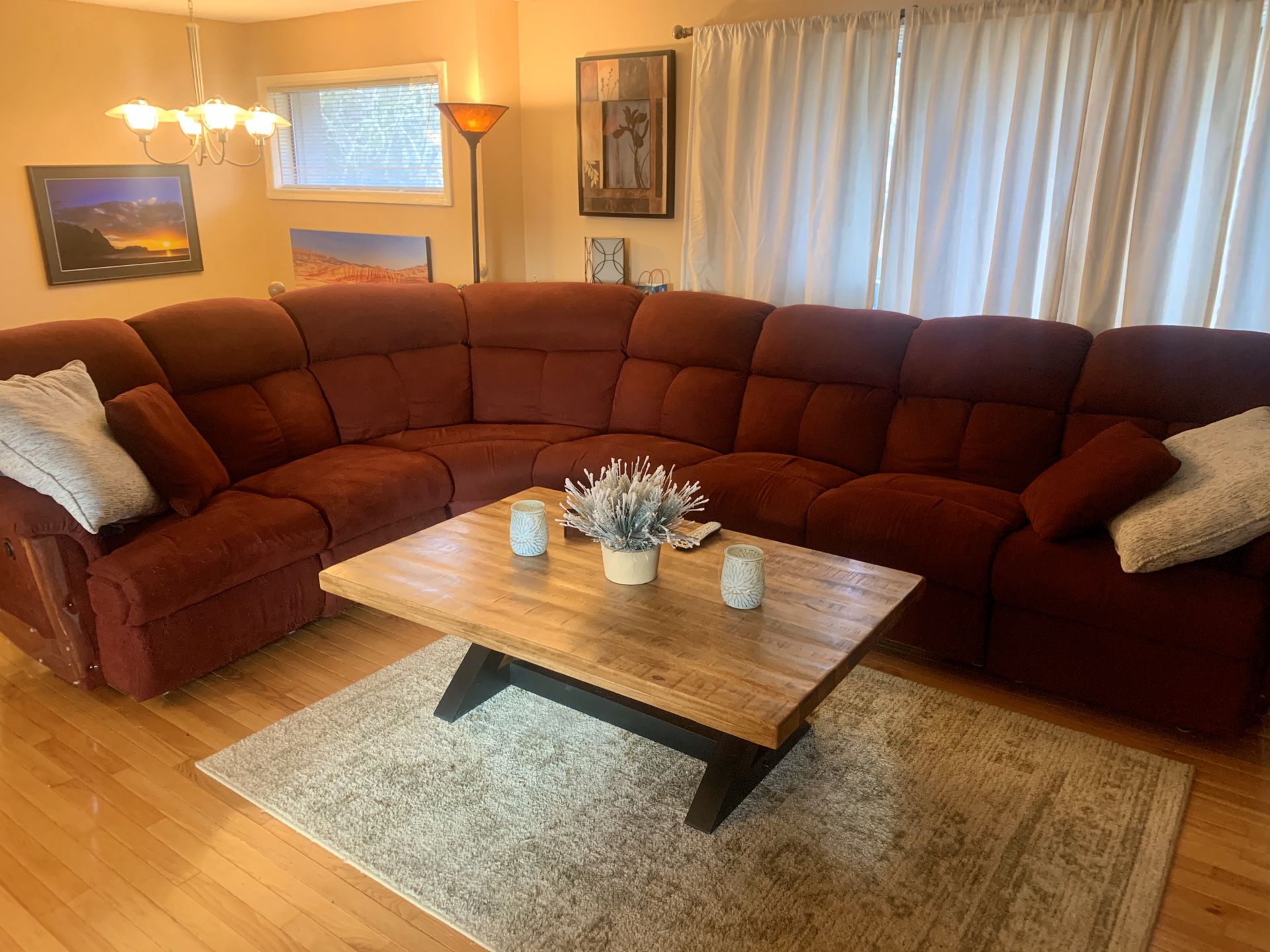 FREE 7 piece sectional with motorized recliners