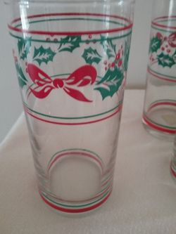 8 Xmas Glasses