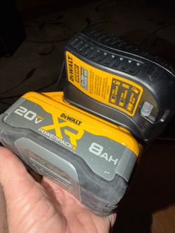 Dewalt 20 v 8 ah battery, and charger