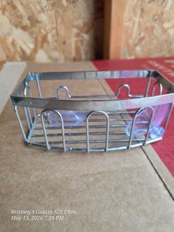 Chrome suction sink caddy