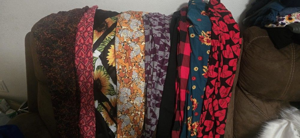 8 Pair Leggings Lularoe And More OS M/L 1 Long Johns