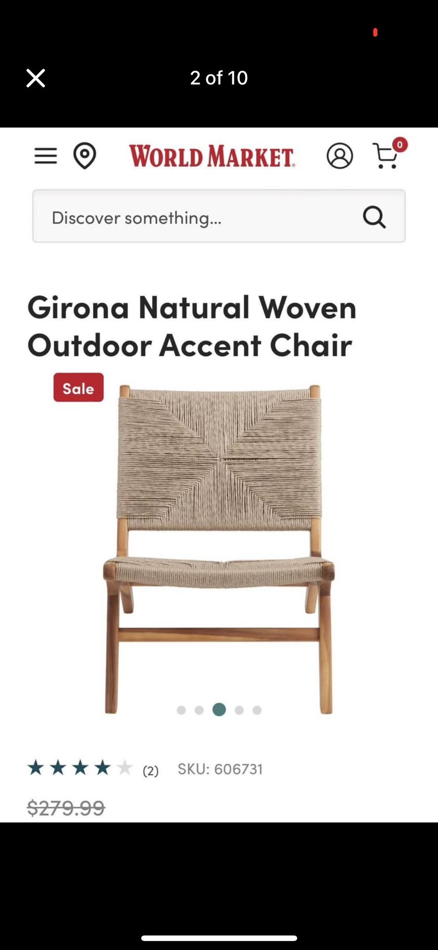 Outdoor Accent Chair