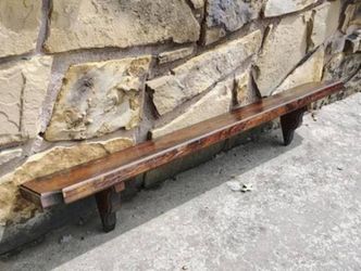 Pitted Rustic Reclaimed Wood Vintage Dark Finish Mantle Wall Shelf
