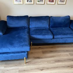 Sectional Blue Couch