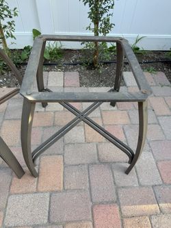 2 Metal Table Bases