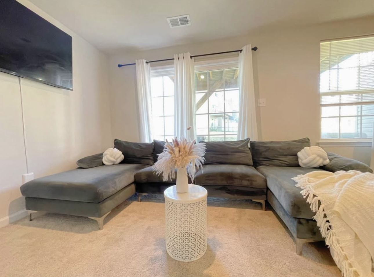 Delivery Included | Velvet U-Shaped Sectional