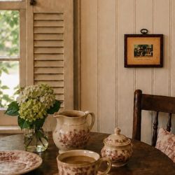 Original CORNWALL WOOD PRODUCTS, MAINE Vintage Fine Art Print Solid Wood Plaque South Paris Antique Colonial Williamsburg VA Raleigh Tavern HILLCREST