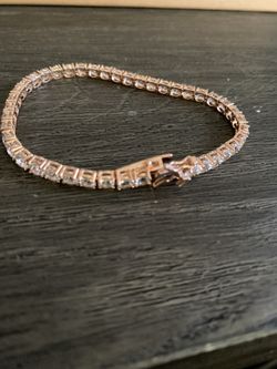 HERMOSA PULCERA DE PLATA 925 COLOR ROSE GOLD CON ZIRCONIAS!! NUEVA