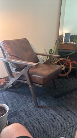 Faux leather chair