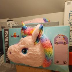 unicorn slumber bag, brand new,  still seal. 