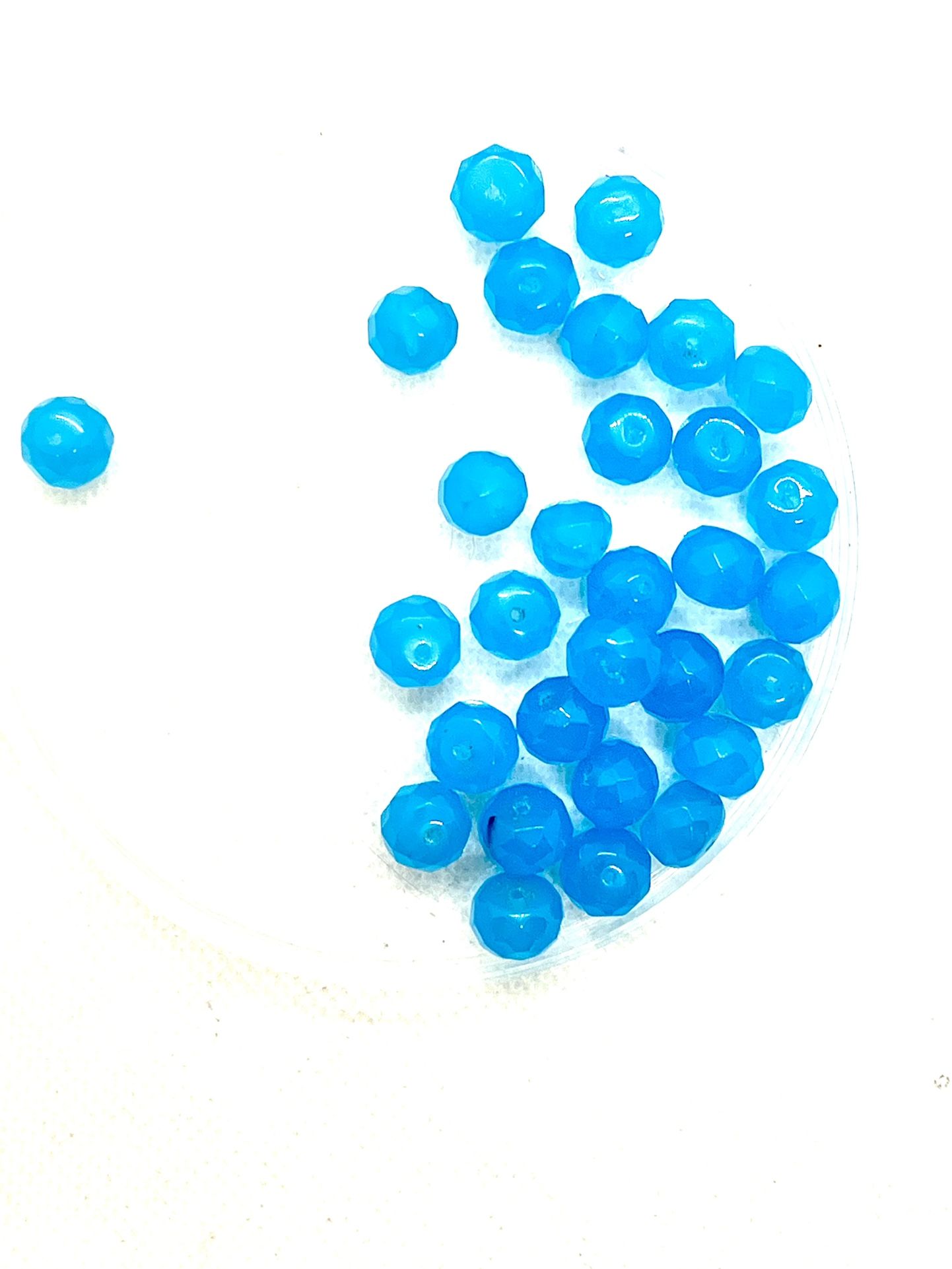 Lot Of Faceted Blue Quartz Beads