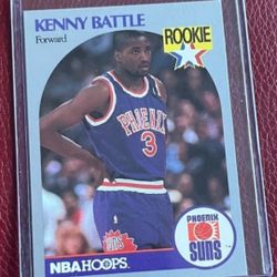 1990 NBAHoops Kenny Battle RC #233 Phoenix Suns