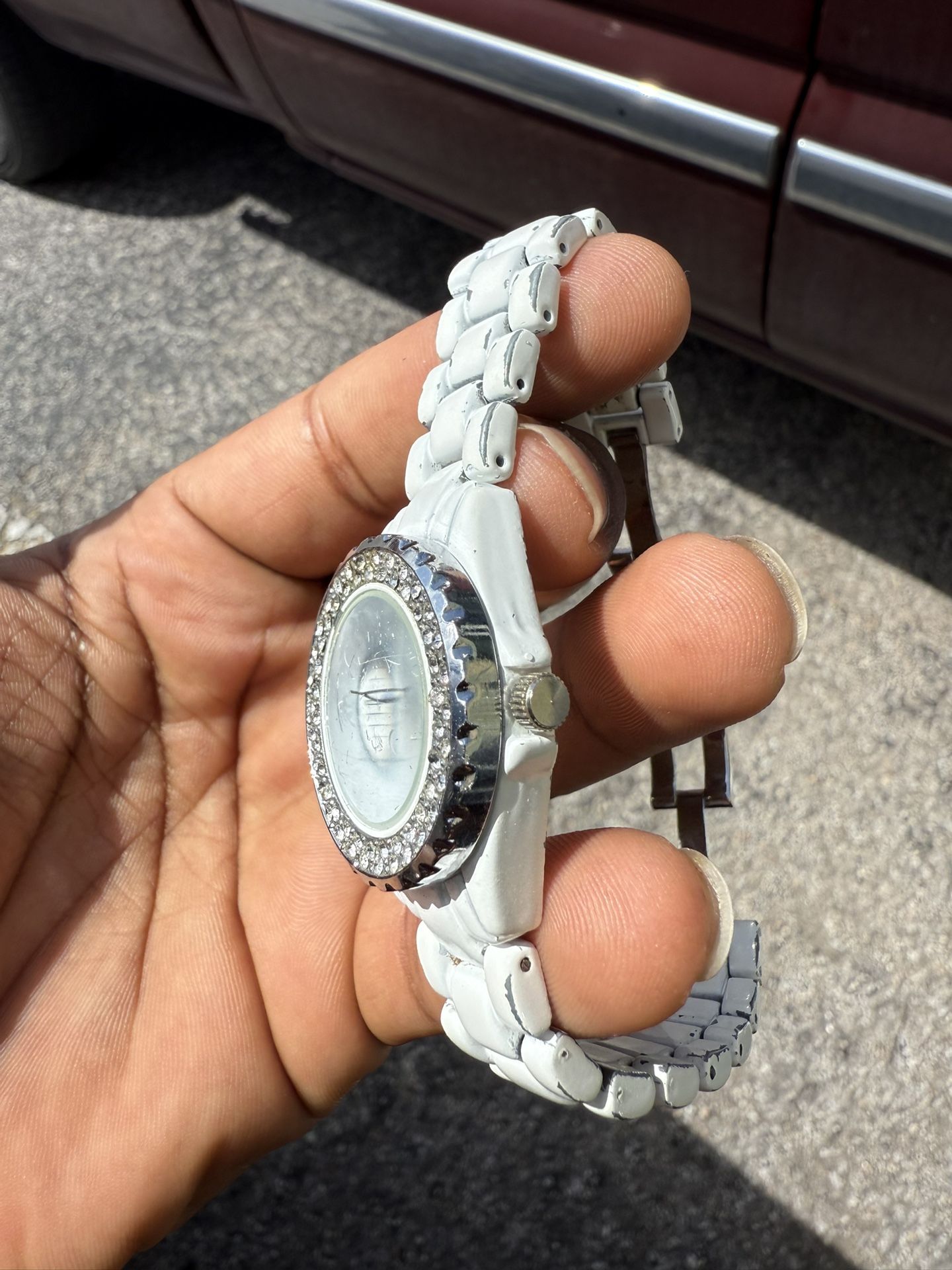 Chanel J12 ETANCHE 200mm QUARTZ Diamond Watch ZG58096 Some Wear