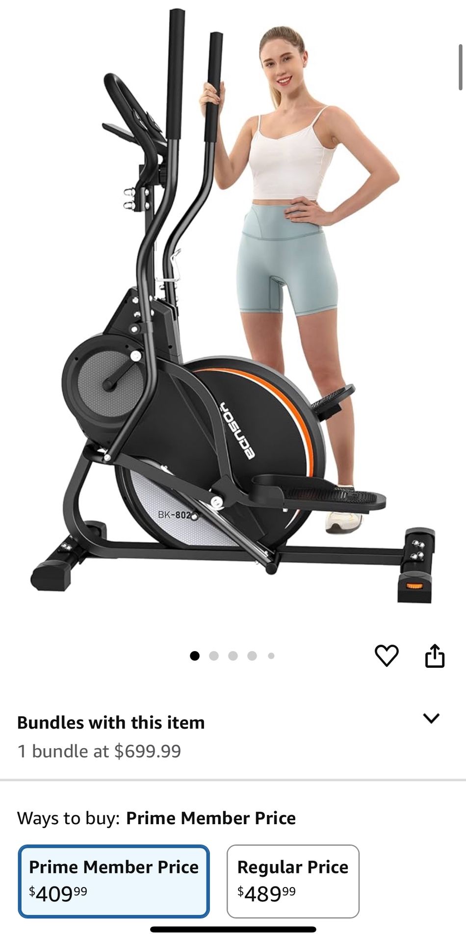 YOSUDA Pro Cardio Climber Stepping Elliptical Machine, 3-in-1 Elliptical Machine Stair Stepper Trainer, Total Body Fitness Cross Trainer with Quiet Ma