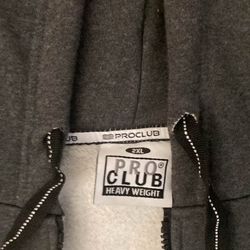 2Xl Charcoal Proclub zipup hoodie