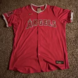Nike Los Angeles Angels Elite Jersey Red Size 56 MLB Authentic Collection Men
