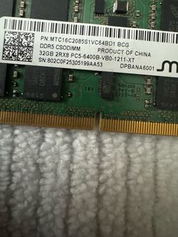 Micron 32GB DDR5 SODIMM RAM Kit