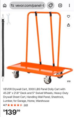 VEVOR Heavy-Duty Drywall Panel Cart Dolly