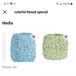 2 Pack Colorful Thread Special