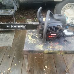 Heavy Duty Craftsman 20" Chainsaw, Works Great. $50.00.