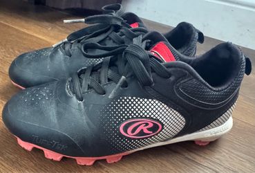 Kids Rawlings Baseball Cleats Pink