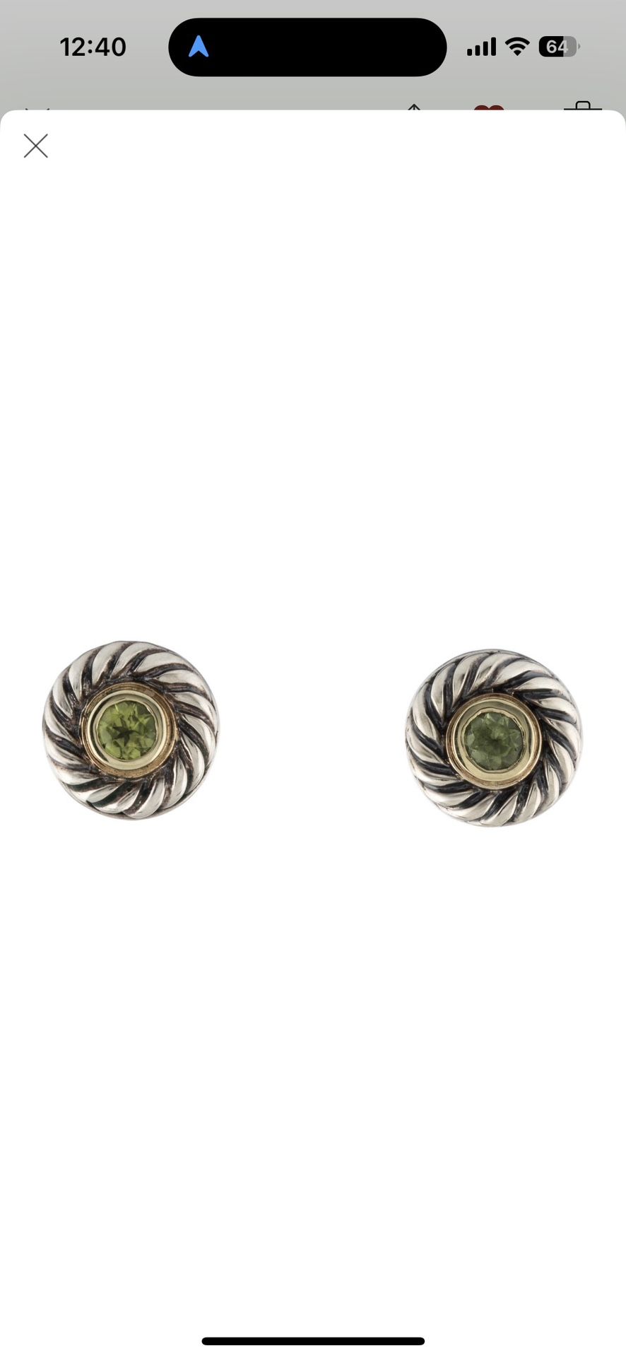 David Yurman Cookie Peridot Earrings