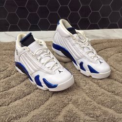 Jordan 14 Retro White Hyper Royal (GS) 6.5 Boys 8.5 Women’s 