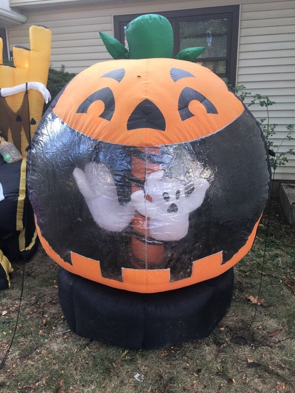 Halloween inflatable GEMMY ghost in pumpkin ROTATING CAROUSEL HALLOWEEN