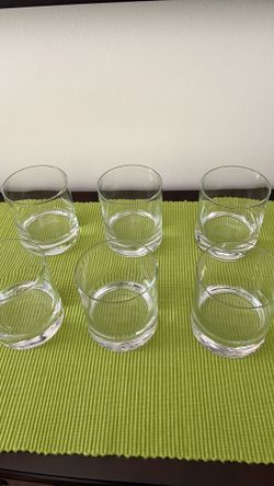 Six Double Old- Fashioned Glasses