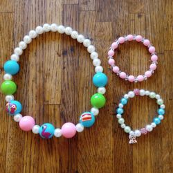 Girl Necklace And Bracelet Set $5/Each Set