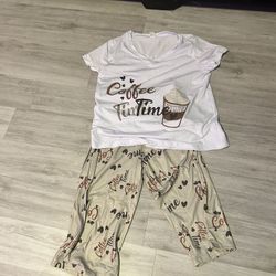 Womens Coffee Pajama set 