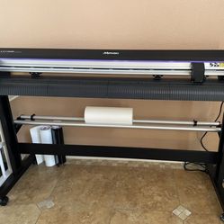 [Used] Mimaki CG 130 AR vinyl cutter w/ stand / includes some paper materials and a few vinyl tools.