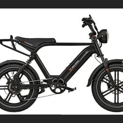 Meebike Gallop Step-Over Black eBike fat tire
