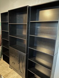Sturdy wooden shelves