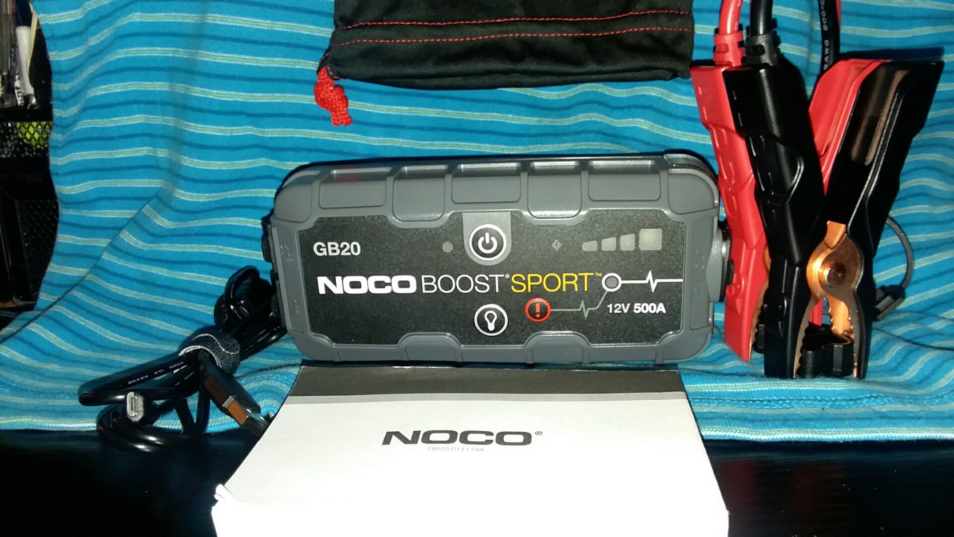 NOCO Portable jump starter and much more.