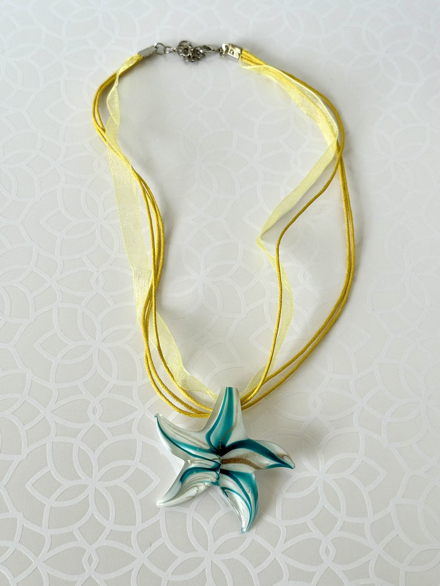 Turquoise Starfish Pendant Necklace 