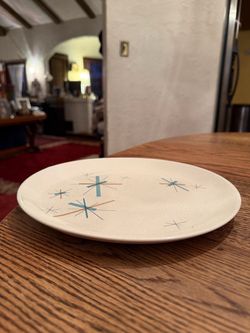 Vtg Salem Hop Scotch Turquoise 10"  Dinner Plate No Chips No Cracks 5 Available
