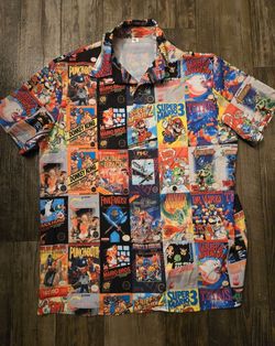 Nes game Hawaiian Shirt super mario 1 2 3 tmnt zelda dragon warrior link metroid switch tmnt snes
