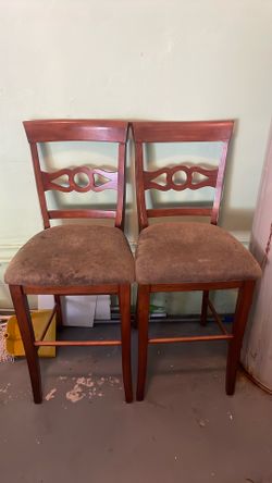 Two used stools perfect for outdoors