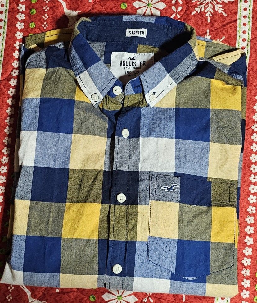 Mens Hollister Long Sleeve Shirt Size MEDIUM