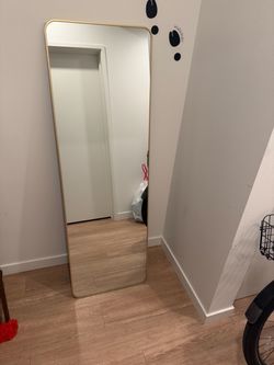 Full-Length Floor Mirror Gold Frame